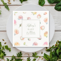 Elegante Waterverf Baby in Bloom Girl Baby shower
