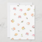 Elegante Waterverf Baby in Bloom Meisje Baby Showe Kaart (Achterkant)