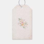 Elegante Waterverf Baby in Bloom Pink FlowGift Lab Cadeaulabel (Achterkant)