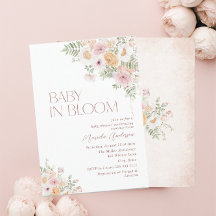 Elegante Waterverf Baby in Bloom Roze bloemetjes B