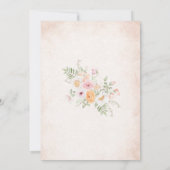 Elegante Waterverf Baby in Bloom Roze bloemetjes B Kaart (Achterkant)