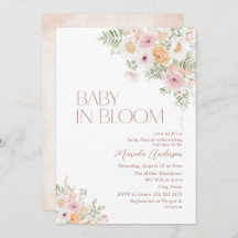 Elegante Waterverf Baby in Bloom Roze bloemetjes B