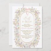 Elegante Waterverf Baby in Bloom Roze bloemetjes B Kaart (Voorkant)