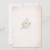 Elegante Waterverf Baby in Bloom Roze bloemetjes B Kaart (Achterkant)