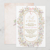 Elegante Waterverf Baby in Bloom Roze bloemetjes B Kaart (Voorkant / Achterkant)