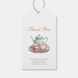 Elegante Waterverf Baby shower Tea Party Favoriet Cadeaulabel