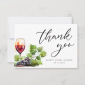 Elegante Waterverf Bedankt Wine Tasting Klassiek  (Voorkant)