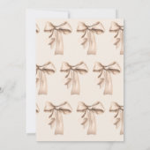 Elegante waterverf beige strik voor bruidsmeisjesf kaart (Achterkant)