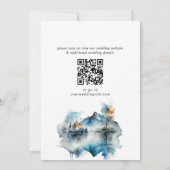 Elegante Waterverf Bergen Bos Bruiloft Save The Date (Achterkant)