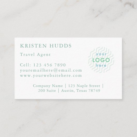 Elegante Waterverf bergen Visitekaartje (Achterkant)