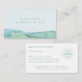 Elegante Waterverf bergen Visitekaartje (Voorkant / Achterkant)