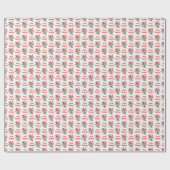 Elegante Waterverf Berry Feestelijk Vrolijk Kerstf Cadeaupapier (Vlak)