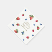 Elegante Waterverf Berry Sweet Baby shower Servet (Hoek)