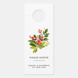 Elegante Waterverf Bessen Gelieve Klopt Deurhanger