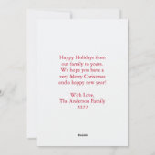 Elegante waterverf bessen groenheid vrolijk kerstf feestdagenkaart (Achterkant)