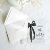 Elegante Waterverf Black Bow 50ste verjaardagsfees Acryl Uitnodigingen