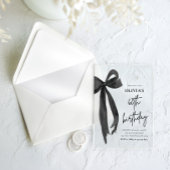 Elegante Waterverf Black Bow 60e verjaardagsfeest Acryl Uitnodigingen