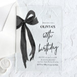 Elegante Waterverf Black Bow 60e verjaardagsfeest Acryl Uitnodigingen<br><div class="desc">Vier uw fantastische 60e met onze Elegant Waterverf Black Bow verjaardagsfeestje uitnodiging! Dit stijlvolle ontwerp toont een delicate zwarte boeg in combinatie met zachte waterverf-details, waardoor een perfecte mix van elegantie en charme ontstaat. Ideaal voor het markeren van deze speciale mijlpaal, deze uitnodiging is volledig aanpasbaar, zodat uw 60e verjaardag...</div>