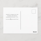 Elegante waterverf blad gouden bruiloft briefkaart (Achterkant)