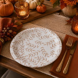 Elegante waterverf blad Thanksgiving borden Papieren Bordje