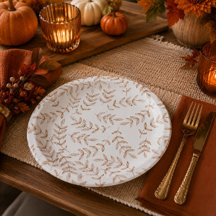 Elegante waterverf blad Thanksgiving borden Papieren Bordje