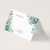Elegante Waterverf bladeren bedankje Kaart (Voorkant)