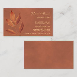 Elegante Waterverf Bladeren Terracotta & Roest Sin Visitekaartje