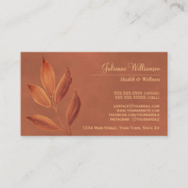 Elegante Waterverf Bladeren Terracotta & Roest Sin Visitekaartje