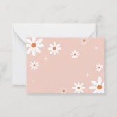 Elegante Waterverf Blauw Bloemen Baby shower Note Notitiekaartje (Achterkant)
