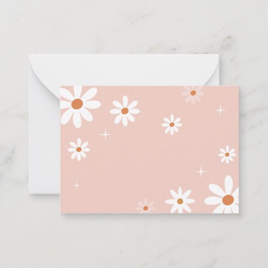 Elegante Waterverf Blauw Bloemen Baby shower Note Notitiekaartje (Achterkant)