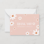 Elegante Waterverf Blauw Bloemen Baby shower Note Notitiekaartje (Voorkant)