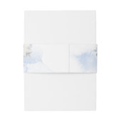 Elegante waterverf blauw en ivoor rozen eucalyptus uitnodigingen wikkel (Achterkant Voorbeeld)