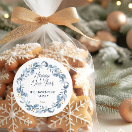 Elegante Waterverf blauw groen Ronde Sticker