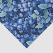 Elegante Waterverf Blauwe Bessen Tissuepapier (Detail)