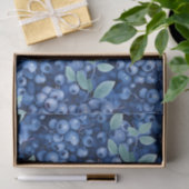 Elegante Waterverf Blauwe Bessen Tissuepapier (Geschenk)