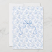 Elegante Waterverf Blauwe Bow Boy Baby shower Kaart (Achterkant)