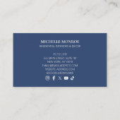 Elegante Waterverf Blauwe Ginger Jar Interieur Des Visitekaartje (Achterkant)