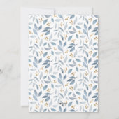 Elegante waterverf blauwe groene krans feestdagenkaart (Achterkant)