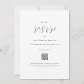 Elegante Waterverf Bloem Blauwe Huwelijk Qr Code Kaart (Achterkant)