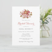 Elegante waterverf bloem bruidsdouche kaart (Staand voorkant)