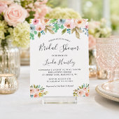Elegante waterverf bloem bruiloft borrel kaart