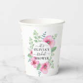 Elegante waterverf bloem bruiloftsfeest papieren b bekers (Achterkant)