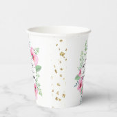 Elegante waterverf bloem bruiloftsfeest papieren b bekers (Rechts)