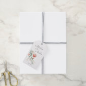 Elegante waterverf bloem cadeaulabel (Met Touw)