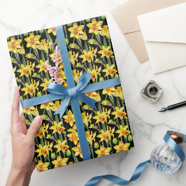 Elegante waterverf bloem decoratieve patroon tento cadeaupapier