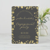 Elegante waterverf bloem engagement viering kaart (Staand voorkant)