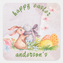 Elegante waterverf bloem - Gelukkig Pasen