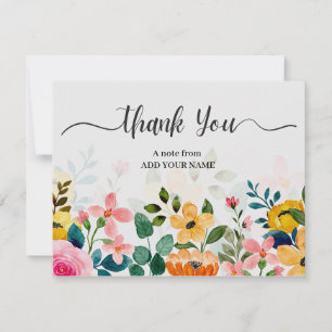 Elegante Waterverf Bloem I Voor Berichten Cadeaus Notitiekaartje
