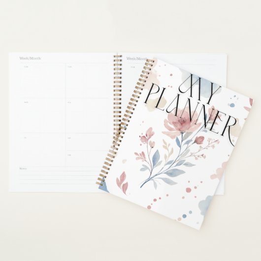 Elegante waterverf bloem "Mijn Planner" Planner (Display)
