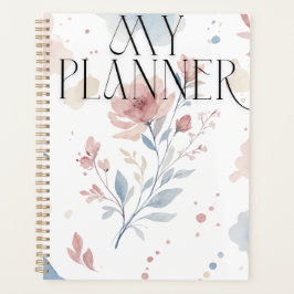 Elegante waterverf bloem "Mijn Planner" Planner